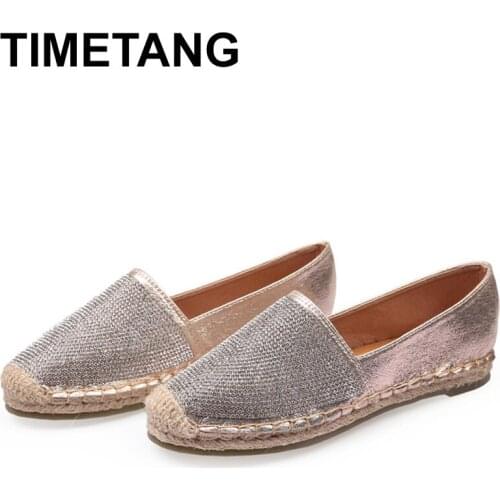 TIMETANG Womens Flats Shoe Microfiber Fisherman Female Shoe Spring Summer Women Shoes Slip On Espadrilles Shoes E255