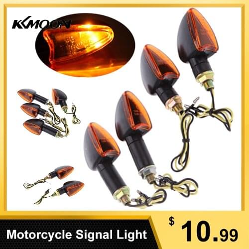 Universal 12V Motorcycle Turn Signal Indicator Light Front Back Flashing Halogen Light Blinker Flash Bike Lamp For Honda Suzuki