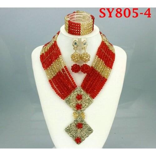 High quality wedding jewelry sets gold african jewelry sets women fashion necklace stone jewelry free shipping SY805-1