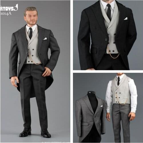 1:6 figure suit coat+shirt+Trousers+shoes+vest doll clothes accessories for 12" Action figure doll.not include doll and other
