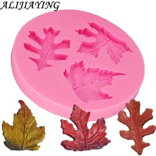 1Pcs DIY Maple Leaf 3D Silicone Mold Craft Soap Mold Fondant Cake Decorating Tools Chocolate Candy Gumpaste Molds D0764