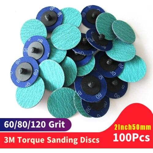100pcs 2 Inch Abrasive disk 3M577F Zirconia Surface Conditioning Quick Change Discs