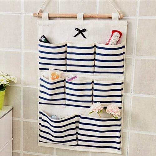 2pcs/lot Creative Fresh Style Cotton Clothing Door Back Hanging Storage Bag