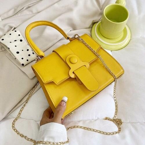 2021 Fashion New Handbags For Women Pu Luxury Designer Shoulder Bag Chain Strap Female Crossbody Bags And Small Square Purse