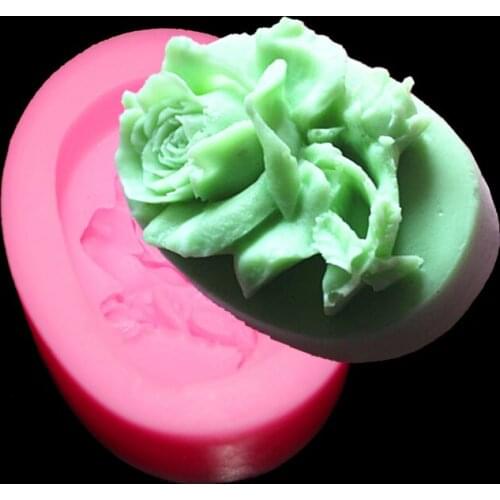3D technology rose silicone rubber model making DIY cake chocolate cookies Handmade soap silicone mold shape