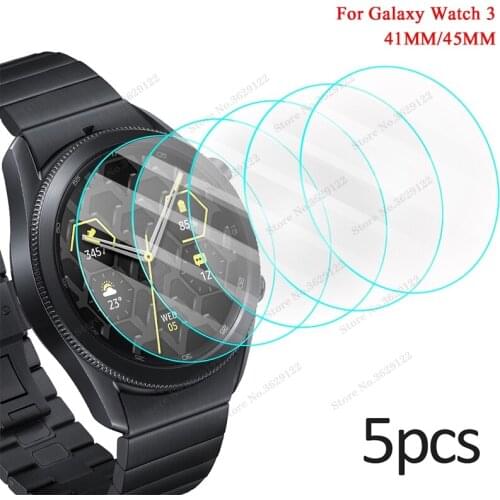 5pcs screen protector For Samsung galaxy watch 3 45mm 41mm Protective film Tempered glass for samsung galaxy 3 41mm 45mm