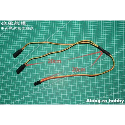 Free shipping RC model plane spare part -10pcs TWO SERVO Y wire 400mm 200+200 Y wire for airplane/hobby plane /RC model/airplane
