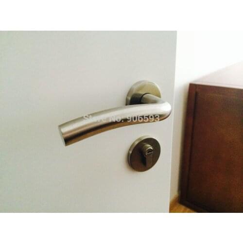 6pairs free shipping Modern stainless steel classic ocean wave door handle/handles/lever door handle