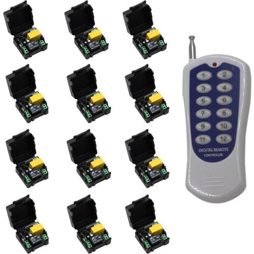 AC 220V Universal Wireless Remote Switch RF Remote Control ON/OFF 1CH Relay Module Home Remote Lighting Remote Switch 315/433Mhz