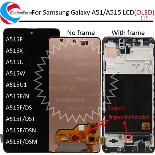 OLED For Samsung Galaxy A51 LCD A515F/DSN A515F/DSM A515F/DST Touch Panel Screen Digitizer Pantalla For Samsung A515 Display