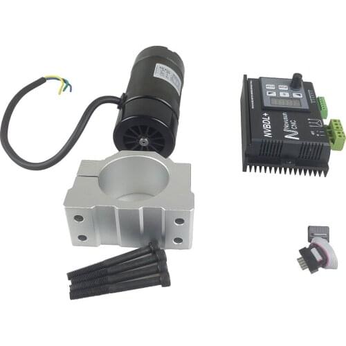 CNC 3-piece set 400w 12000R ER8 Brushless Spindle Motor+48V Brushless spindle driver+55MM Clamp Bracket for engraving machine