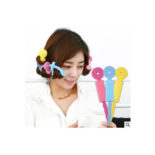 DIY Blue/Yellow/Red 3pcs/set Auto-stick Sleeping Beauty Magic Rollers No Hurt Sponge Hair Curlers Hair Care & Styling HA049