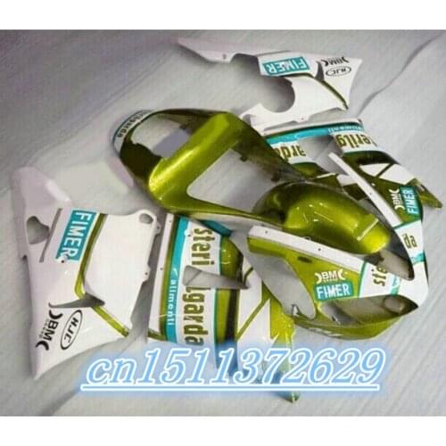 Dor-white green Fairing Fit Fits For YZF1000 R1 2000-2001 YZF 1000R1 00-01 2000 2001 D