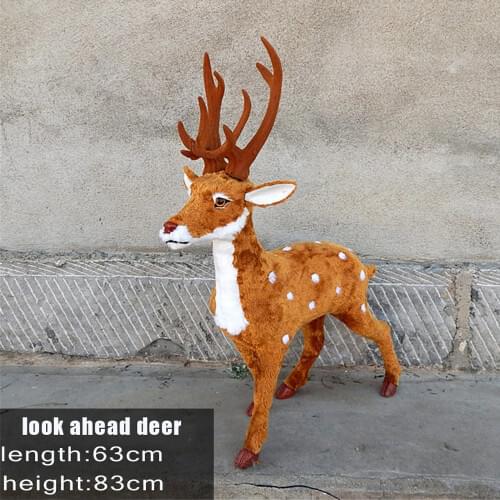 Fancytrader Simulation Sika Deer Model Toy,Polyethylene Faux Furs Reindeer Handicraft Christmas Decorations for Home