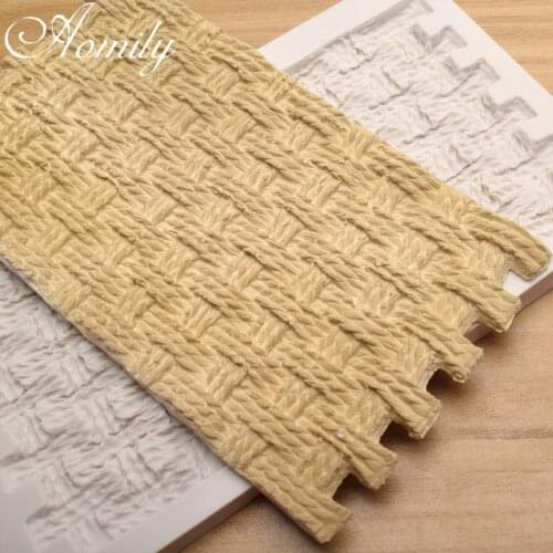 Amoliy Sweater Knitted Pattern Cake Silicone Mold Cake Decoration Accessories Fondant Chocolate Baking Mold Baking Accessories