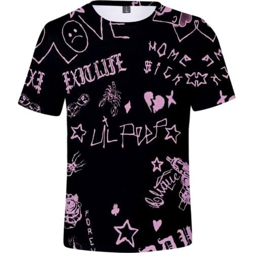 Lil Peep 3D Printed T-shirt Men Women Fashion Casual O-neck T-shirt Hip Hop Popular Harajuku Streetwear Clothes Tee Tops