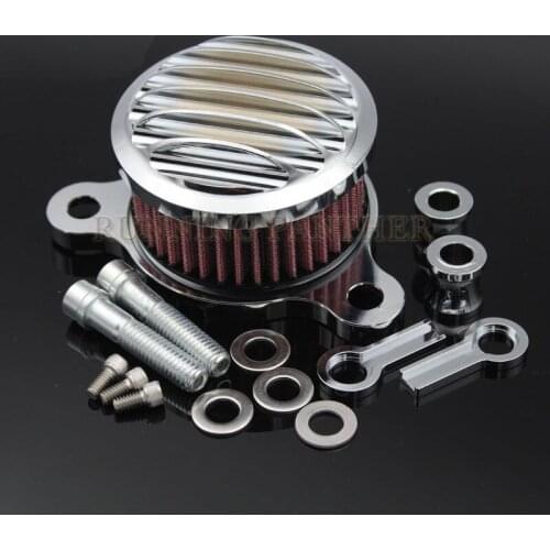Chrome Color Air Cleaner Intake Filter Systems Fits For Harley Sportster XL 883 1200 2004-up 2005 2006 2007 2008 2009 2010 2011