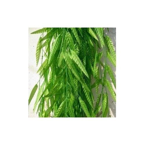 2018 Artificial leaves Turbolinux plastic silk flower rattails anthoxanthin 2.2 meters wicker leaves HH16070