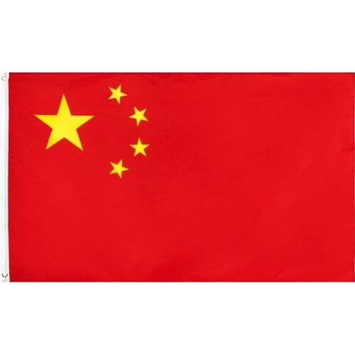 JiaHao Wholesale 100% Polyester Double Stitched Stock 3x5ft Chinese Flag