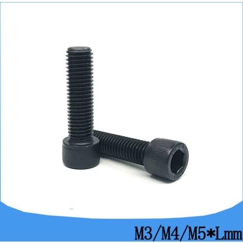 M3 M4 M5 Garbon steel DIN912 Grade 12.9 Alloy Black Steel Hexagon Socket Head Cap Furniture Screws
