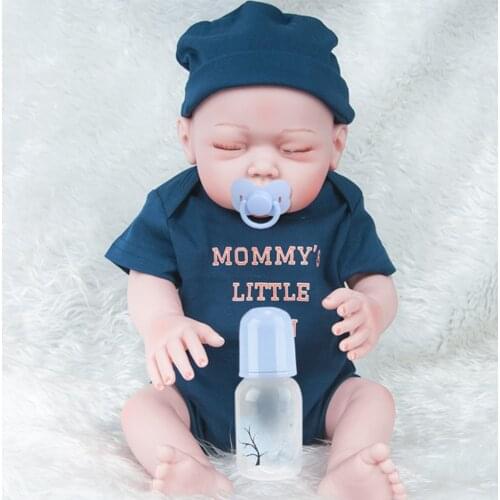 MagiDeal Life Size Realistic Soft Vinyl Newborn Baby Boy Doll in Rompers Hat