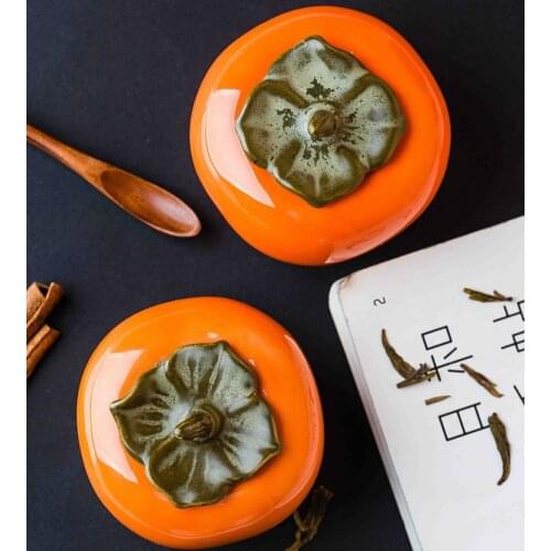 Small Tea Jar Ceramic Caddy Tea Bag Storage Box Tin Tea Lid Seal Smell Proof Can Cute Gift Boite A The Tea Organizer AC50TE