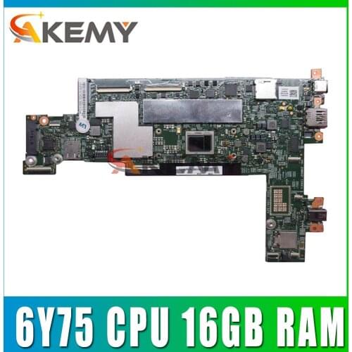 For Lenovo ThinkPad x1 Tablet laptop motherboard CPU 6Y75 16G full test free shipping FRU 01AW760 01AW761