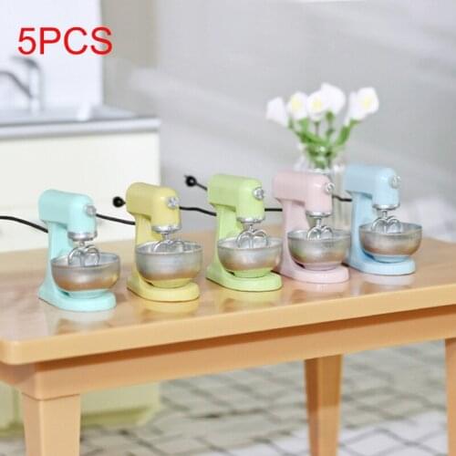5PCS 1:12 Dollhouse Miniature Accessories Dollhouse Miniature Kitchen Modern Mixer Model Furniture Accessories Toys