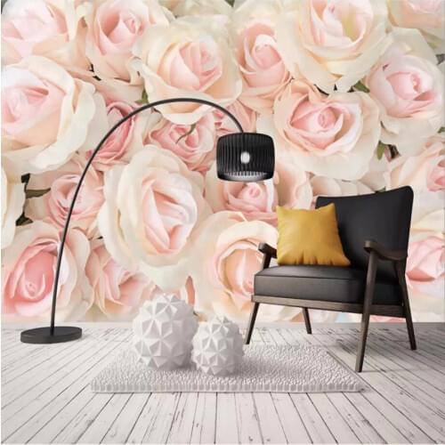Wall Pictures 3 d Flower Wallpaper Europe Style Embosssed House Wallpaper Large Rose Wall Mural for living Room Decor Home Decor