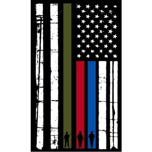 New Cover scratches Car-Sticker Decals Vertical Flag American Flag Firefighter Police Military Bumper Other Vehicle KK14*8cm