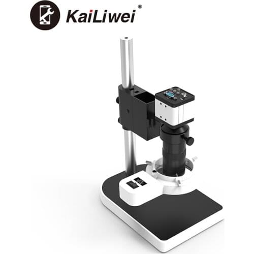 Industrial Electronic Digital VGA Video Microscope Camera + 100X C Mount Lens + Ring Light For Mobile Phone PCB Soldering Repair