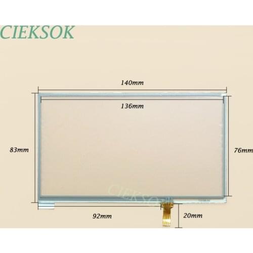 6.0 inch Touch for TM060RDH02 140x83mm 140*83 4 Wire Resistance Touch Screen Panel for GPS Replacement Digitizer Touch