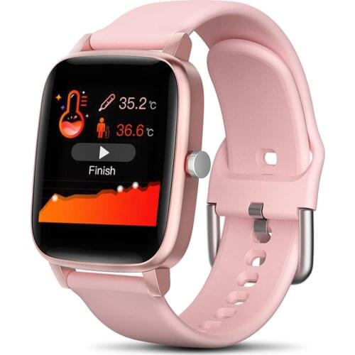 T98 Men Women Sport Smart Watch Body Temperature IP67 Waterproof BT Pedometer Heart Rate Smartwatch For Android IOS Phone