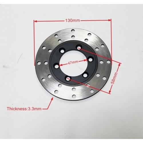 1pcs 130mm ATV Motorcycle 6 Hole Front Brake Disc Rotor Brake Plate For ATV Quad Motorcycle Accessories Spare Parts