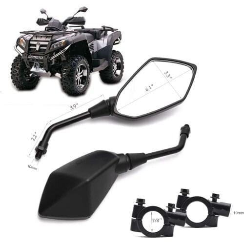 Universal Rearview Mirror with 7/8" Handlebar Mount Clamp For Yamaha For Kawasaki For Suzuki For Honda BMX Bicycle and Scooter