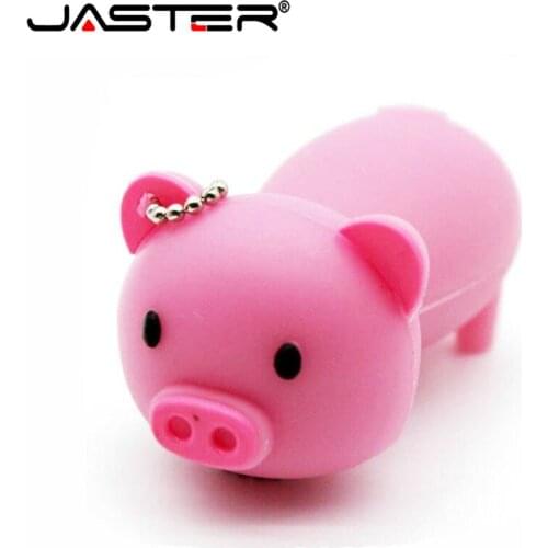 JASTER hot fashion creative Cartoon Pink small pig real capacity USB flash drive 2.0 4GB/8GB/16GB/32GB/64GB memory stick