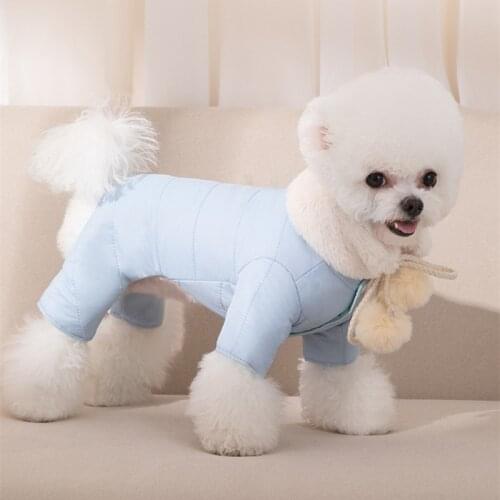 Small Dog Winter Clothes Overalls Pet Jumpsuit Wholesale Dog Clothing Yorkshire Bichon Pomeranian Poodle Puppy Outfit Costumes