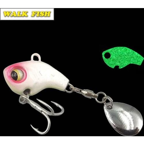 WALK FISH 1PCS Metal Mini VIB With Spoon Fishing Lure 8g 11g 15g 21g Fishing Tackle Pin Crankbait Vibration Spinner Sinking Bait