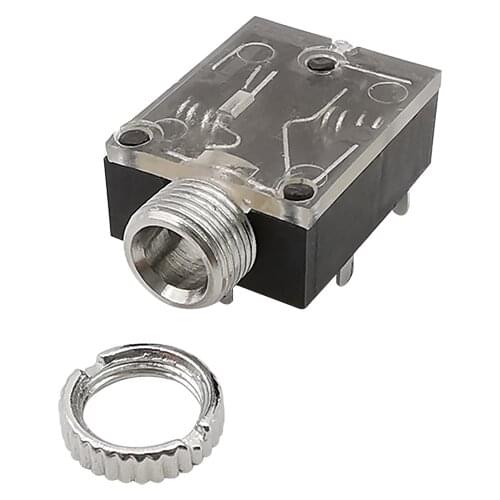 10Pcs Black PJ-324M 3.5mm Stereo Audio Socket Connector PJ324M 5Pin 3.5mm Headphone Female Jack PCB Panel Mount Adapter With Nut