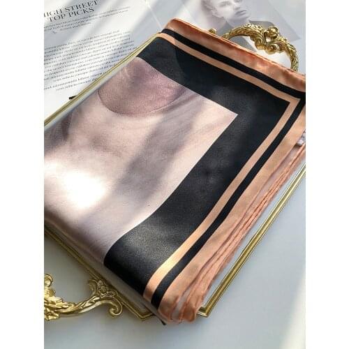 100% Silk Scarf Women Fashion Korean 110 Square Scarf Silk Shawl Wrap