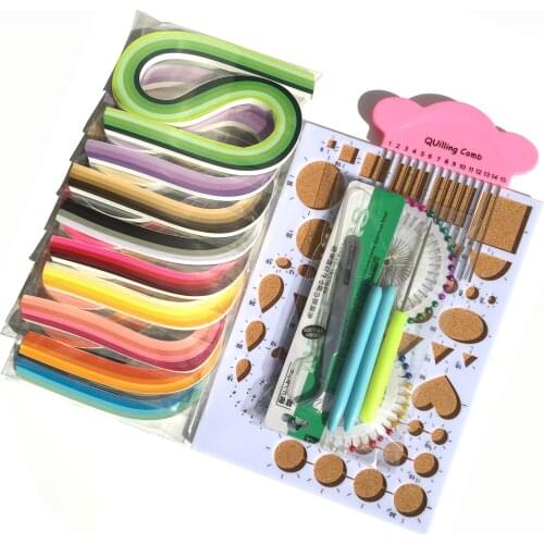 2020 New Quilling Kits With 5mm Quilling Paper 900 Strips,Quilling pens,mold board,pins and other quilling tools
