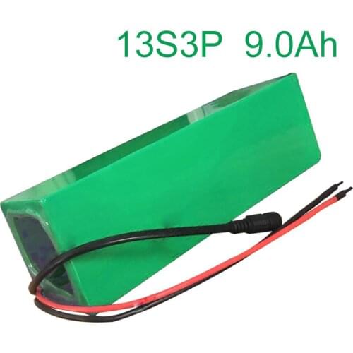 48V 9Ah 13S3P 18650 Li-ion Battery Pack E-Bike Ebike electric bicycle 400*50*70mm Accept customization