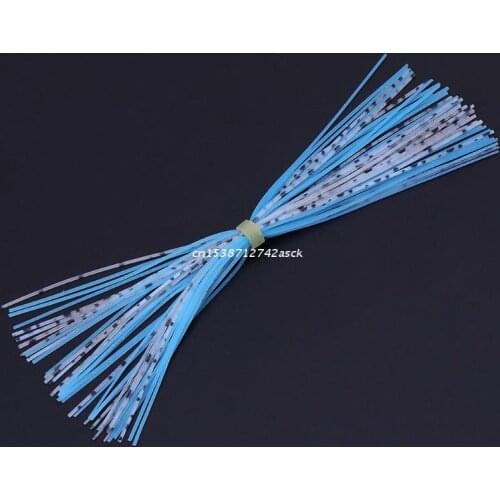40 Pcs/Strands Fishing Skirts Silicone Rubber Jig Squid Lure Spinner Bait Thread Dropship