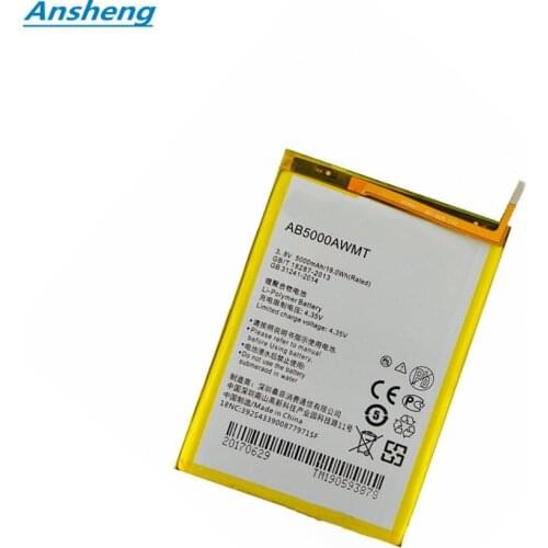 Ansheng High Quality 5000mAh AB5000AWMT battery for Philips V526 V787 V377 Xenium CTV526 CTV787 CTV377 Mobile Phone