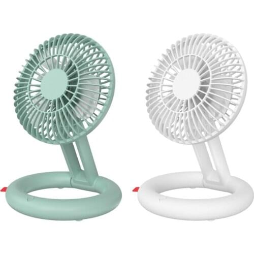 Mute Foldable Wireless Desktop Fan 3 Speeds Adjustable Mini Battery Operated USB Mini Desk Fan for Home Office Car