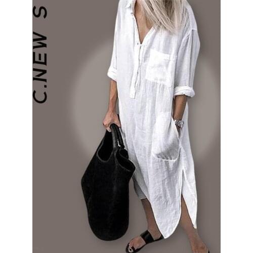 Модные платья-рубашки C.NEW S China At AliExpress