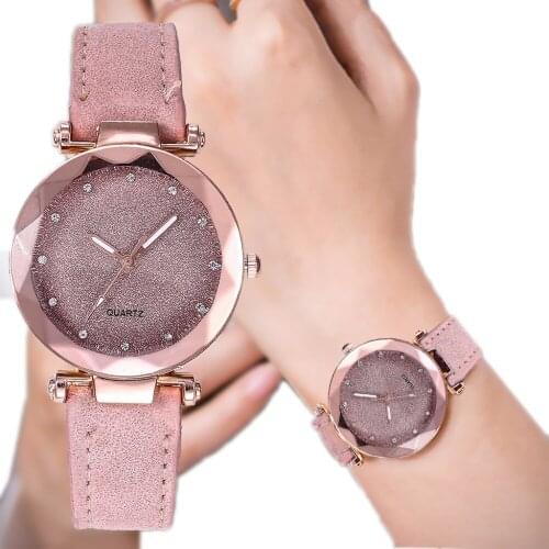 Women Watch Ladies Fashion Korean Rhinestone Rose Gold Quartz Watch Casual Belt Watch Women Wristwatches Fashion Gift For Clock