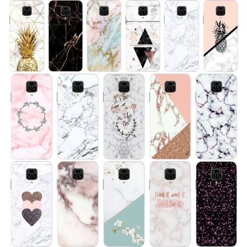 58 Pink white blue marble gift Soft Silicone Tpu Cover phone Case for Xiaomi Redmi 9 9A Note 9 9 Pro MI 9 SE Lite case