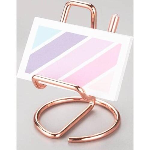 Business Card Holder for Desk, Metal Business Card Display Holder Stand, Office Desktop Name Card Phone Holder