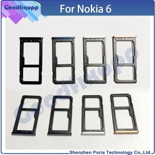 For Nokia 6 SIM Card And Adaptors Take The Chip Tray Support Cassette-Replacing Housing Repair Parts SD Card Slot
